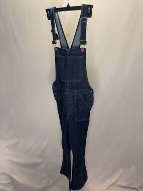 Madewell Dark Wash Fitted Bootcut Denim Overalls - Size Medium